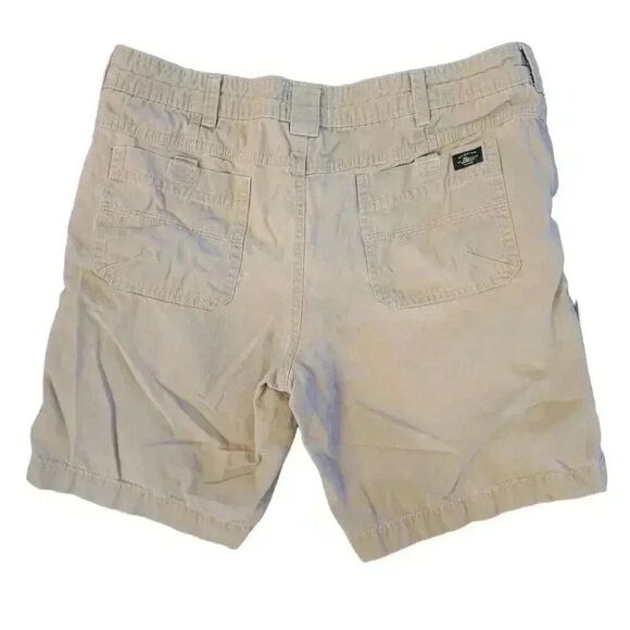 GH Bass Men's Ivory Cotton Zip Close Pockets Flat Front Shorts - Picture 6 of 12